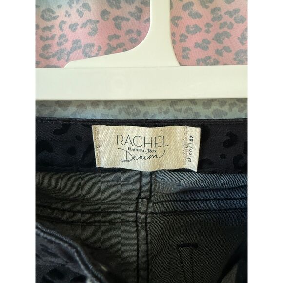 Rachel Roy Denim Leopard-Print Skinny Pants – Size 27. 29” Inseam PUNK - Picture 2 of 5